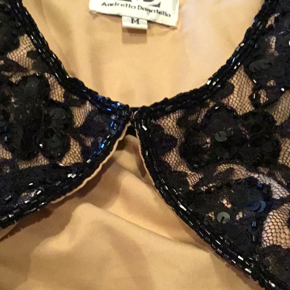 Andretti Donatello Black Lace Beaded Jacket - image 6